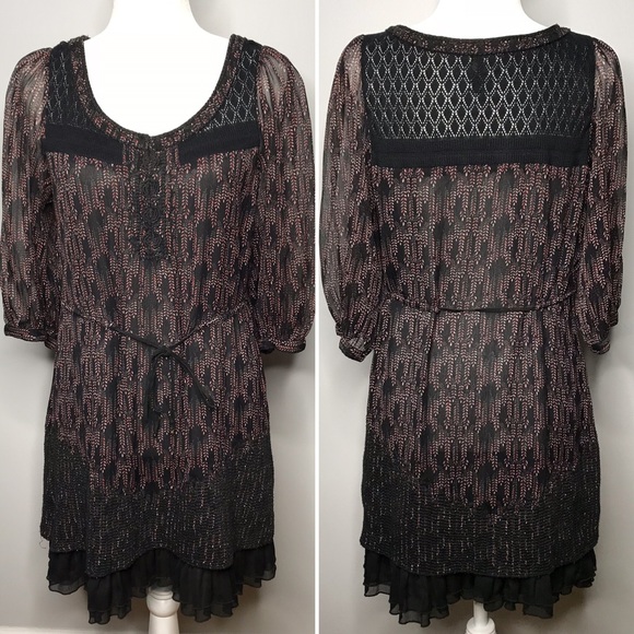 Free People Dresses & Skirts - Free People | Semi-Sheer Tunic Dress w/ Front Tie